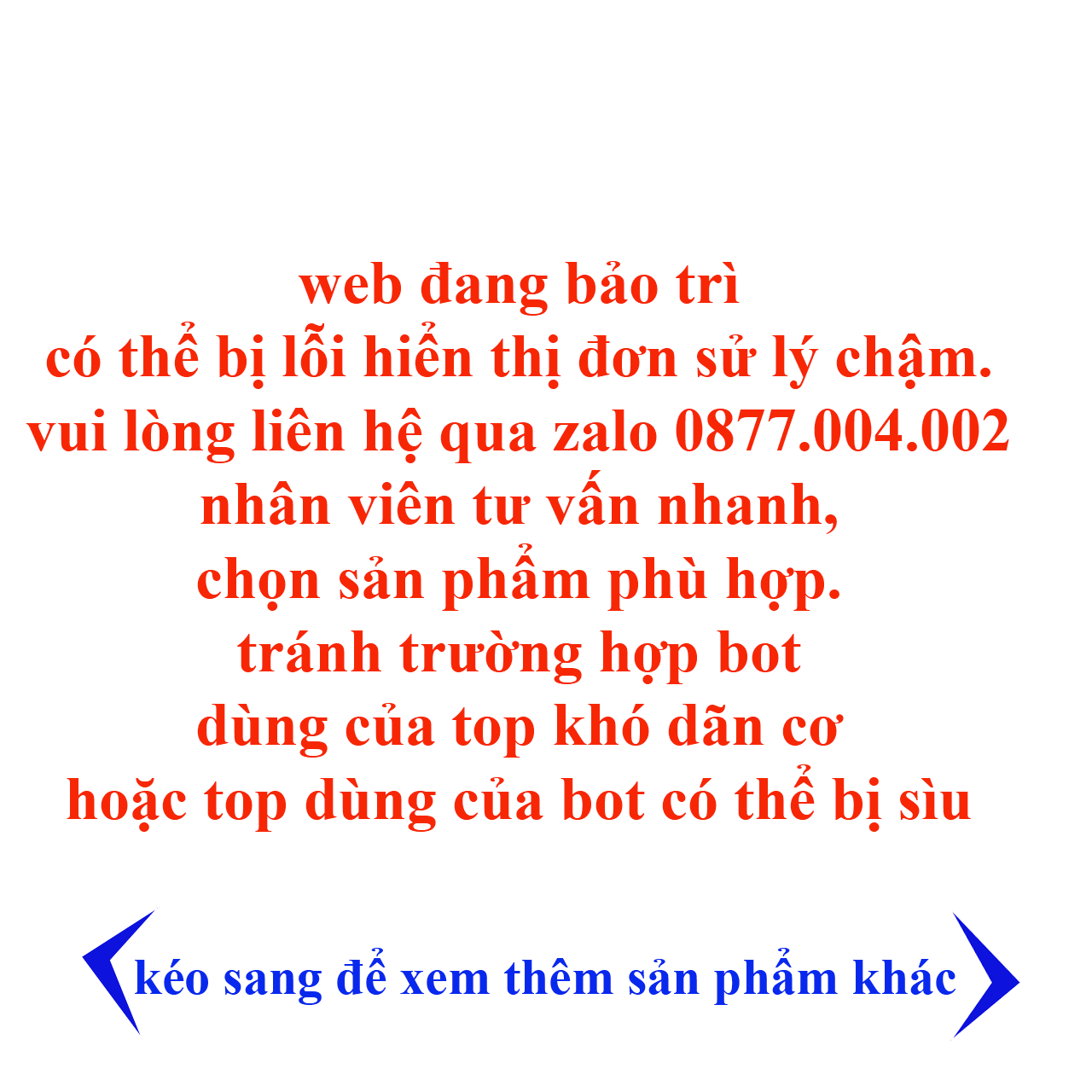 web đang bảo trì